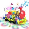 Baby & Toddler Kizeefun | Kizeefun Light Up Train Toy For Toddlers: Transparent Gear Car Toy For Kids With Cool Light And Music Educational Crawling Toys For Baby Christmas Birthday Gifts For Boys And Girls