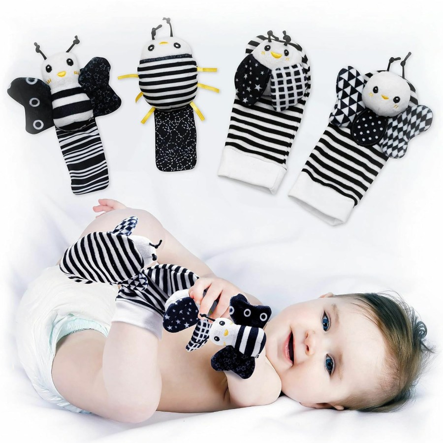 Baby & Toddler BABY K | Baby K Baby Rattle Socks & Wrist Toys (Set E) - Newborn Toys For Baby Boy Or Girl - Brain Development Infant Toys - Hand And Foot Rattles Suitable For 0-6, 6-12 Months Babies - Newborn Christmas Gifts