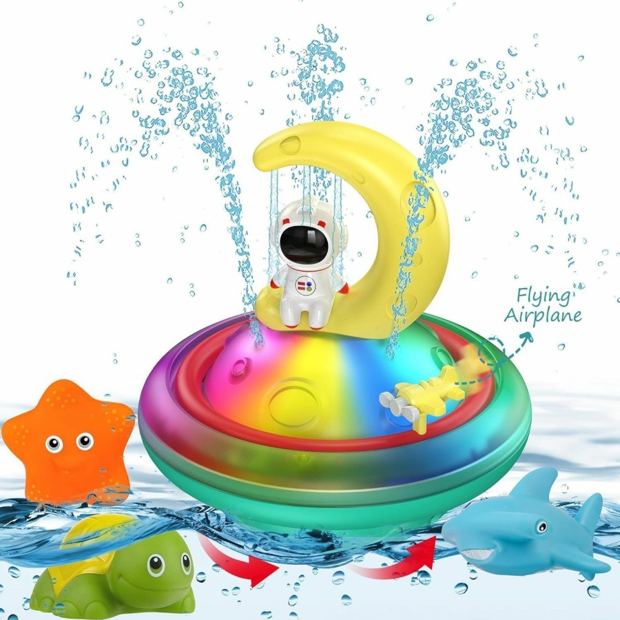 Baby & Toddler CRIOLPO | Baby Bath Toys For Toddlers, Criolpo Spray Water Toy Rotation Baby Light Up Bath Toys, Automatic Induction Sprinkler Shower Toys With Led, Bathtub Pool Bath Toys Gift For 1 2 3 4 5 Year Old Boys Girls