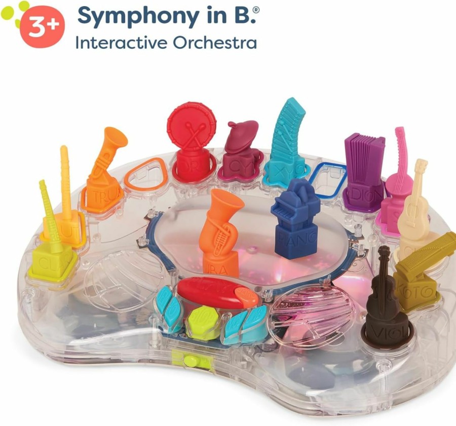 Baby & Toddler B. toys | B. Toys - B. Symphony Musical Toy Orchestra For Kids 3+ Years 13 Musical Instruments For Classical Music For Babies And Toddlers Interactive Kids Music Toys With Lights And 15 Songs