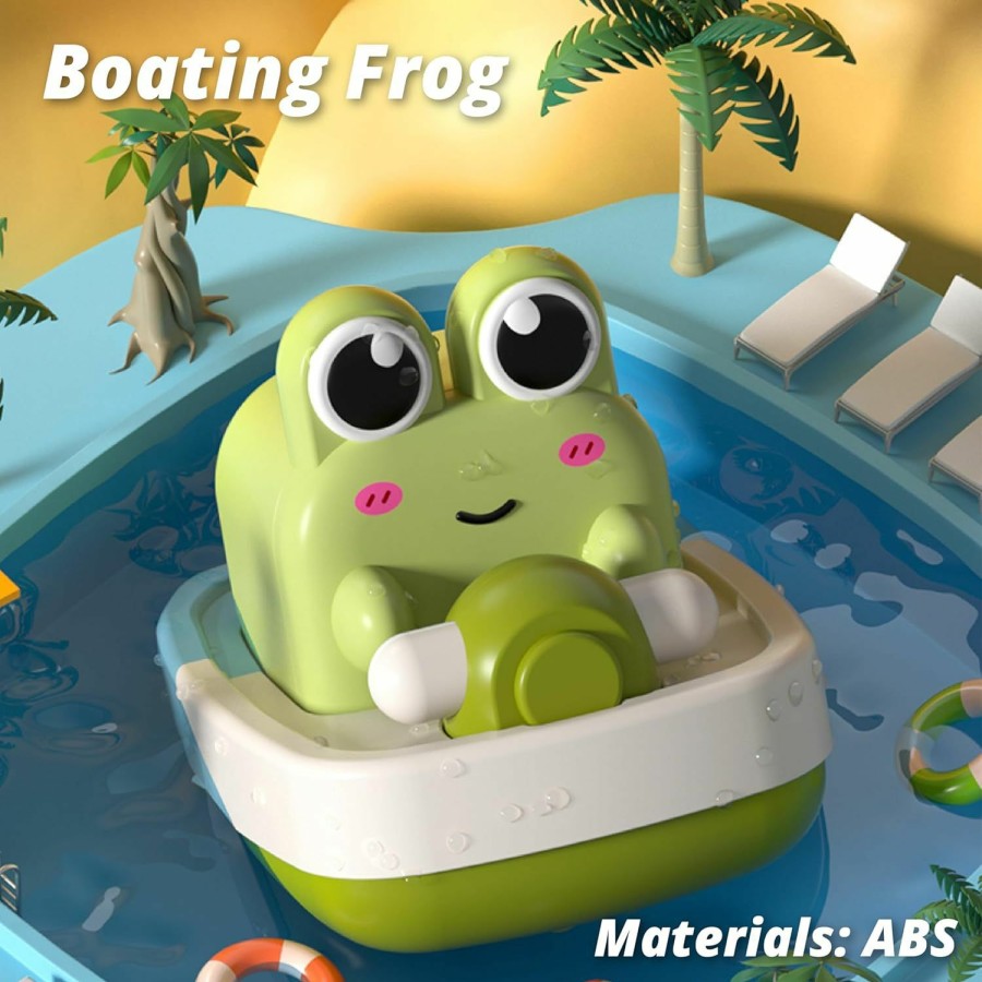 Baby & Toddler DUCKBOXX XX | Duckboxx Xx Wind-Up Boating Frog Bath Toy For Kids