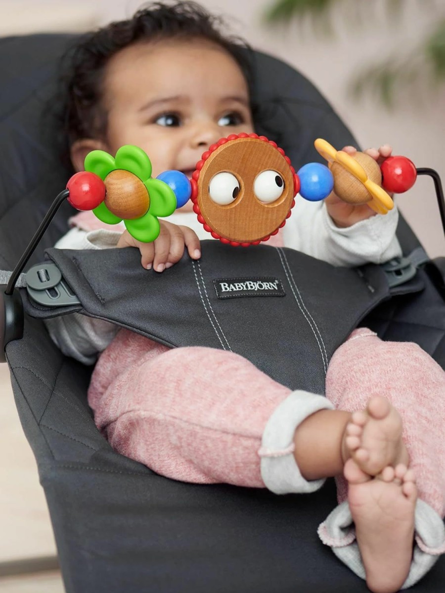 Baby & Toddler BabyBjorn | Babybjorn Babybjorn Wooden Toy For Bouncer - Googly Eyes (080500Us)