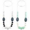 Baby & Toddler KJHL | Teething Necklace For Mom To Wear, 2 Pack Silicone Nursing Necklaces Chew Necklaces For Sensory Kids, Teether Necklace For Boys, Girls, Toddler To Reduces Anxiety