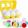 Baby & Toddler VUIYA | Toddler Toys - Color Matching Egg Set - Educational Color, Shapes And Sorting Recognition Skills - Puzzle For Kid Baby Boy Girl, Easter Basket Gift (6 Eggs)