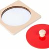 Baby & Toddler Adena Montessori | Montessori Baby Toys Play Kit Montessori Mirror Peekaboo Knob Puzzle, Medium Spinning Drum And Rainbow Fabric Ball Kit Toys For 6-12Months Toddlers