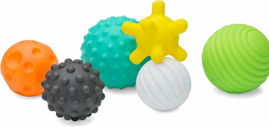 Baby & Toddler Infantino | Infantino Textured Multi Ball Set - Toy For Sensory Exploration And Engagement For Ages 6 Months And Up, 6 Piece Set