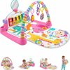 Baby & Toddler Fisher-Price | Fisher-Price Baby Gift Set Deluxe Kick & Play Piano Gym & Maracas,Playmat & Musical Toy With Smart Stages Learning Content Plus 2 Rattles (Amazon Exclusive)