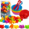 Baby & Toddler GKDOMS | Gkdoms Counting Animals Toys Matching Game With Sorting Bowls Preschool Learning Activities Montessori Sensory Toy For Math Color Sorting, Party Favors Birthday Easter Gifts For Kids Toddlers