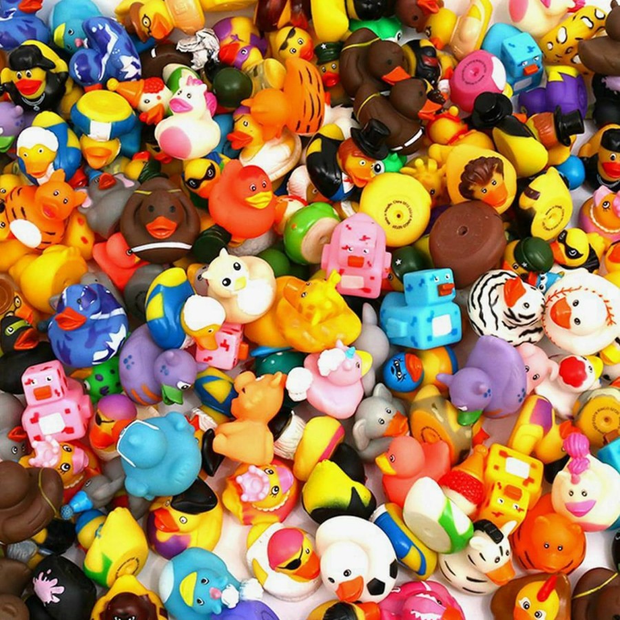 Baby & Toddler XY-WQ | Xy-Wq Rubber Duck 50 Pack For Jeeps Bath Toy Assortment - Bulk Floater Duck For Kids - Baby Showers Accessories - Party Favors, Birthdays, Bath Time, And More (50 Varieties)