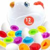 Baby & Toddler Yetonamr | Yetonamr Toddler Chicken Easter Eggs Toys For Ages 1-3, 2-4, 3-5, Toddler Easter Basket Stuffers Prefilled With 12 Toy Eggs Inside Fillled, Montessori Toys Easter Gifts For Kids Babies Boys Girls