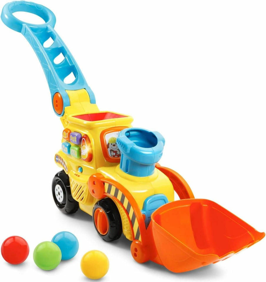 Baby & Toddler VTech | Vtech Pop-A-Balls Push & Pop Bulldozer,Yellow