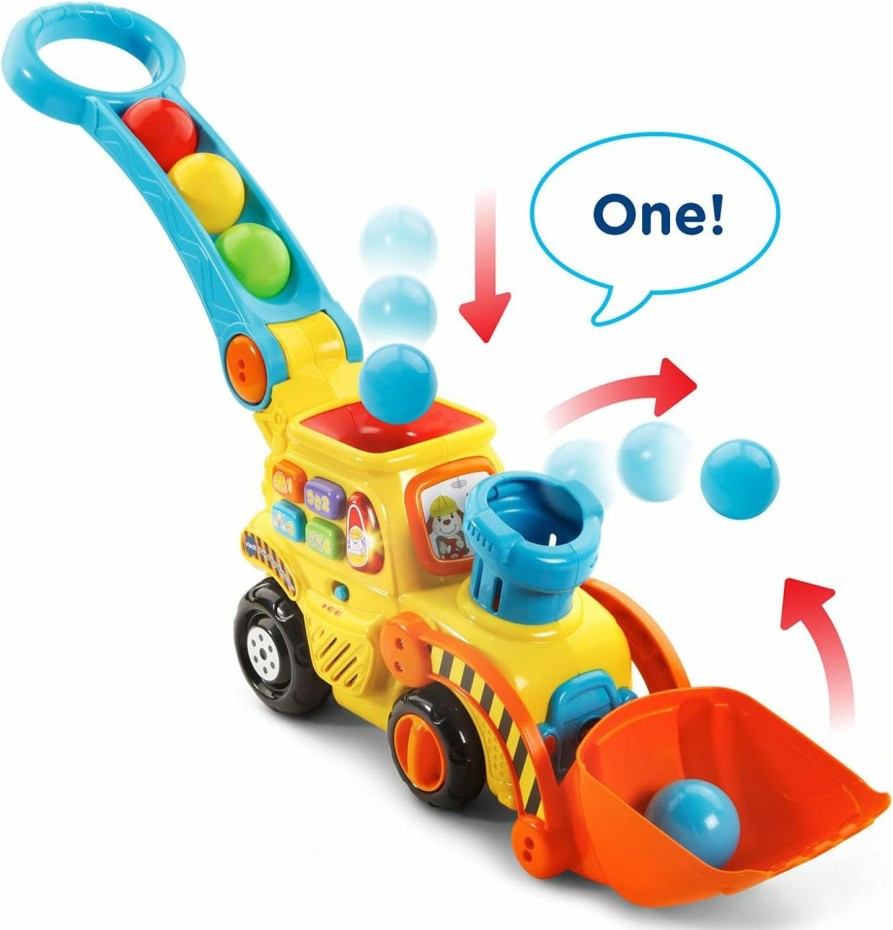 Baby & Toddler VTech | Vtech Pop-A-Balls Push & Pop Bulldozer,Yellow