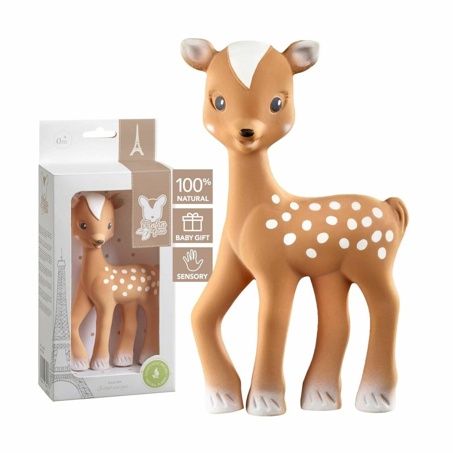 Baby & Toddler Sophie la girafe | Fanfan The Fawn, Sophie La Girafe | Teether Friend To Sophie La Girafe | 100% Natural Rubber | Designed For Teething Babies | Awaken All 5 Senses | Easy To Clean | Pack Of 1