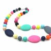 Baby & Toddler Flyaway | Silicone Teething Necklace For Mom To Wear, Baby Teether Nursing Necklace For Biting Chewing Fidgeting, Sensory Chew Necklaces Chewy Toys For Autistic Toddler Kids Adhd (Style A)